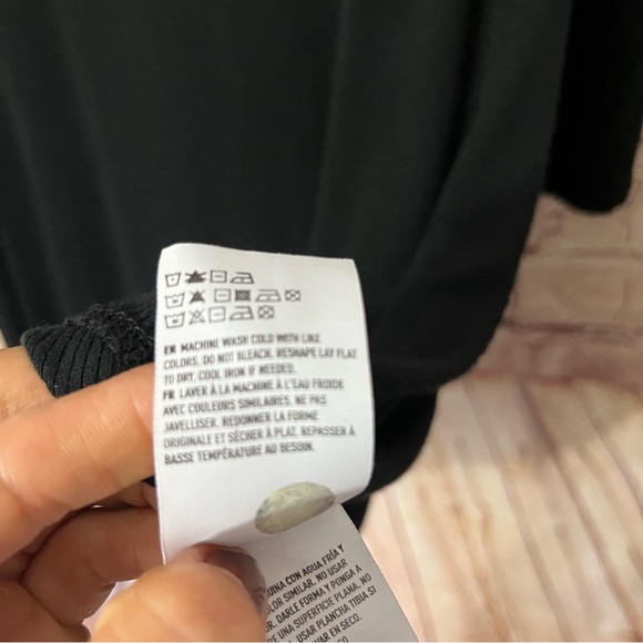 American eagle outfitters ribbed black long sleeve lace shoulder inset medium - Picture 4 of 7